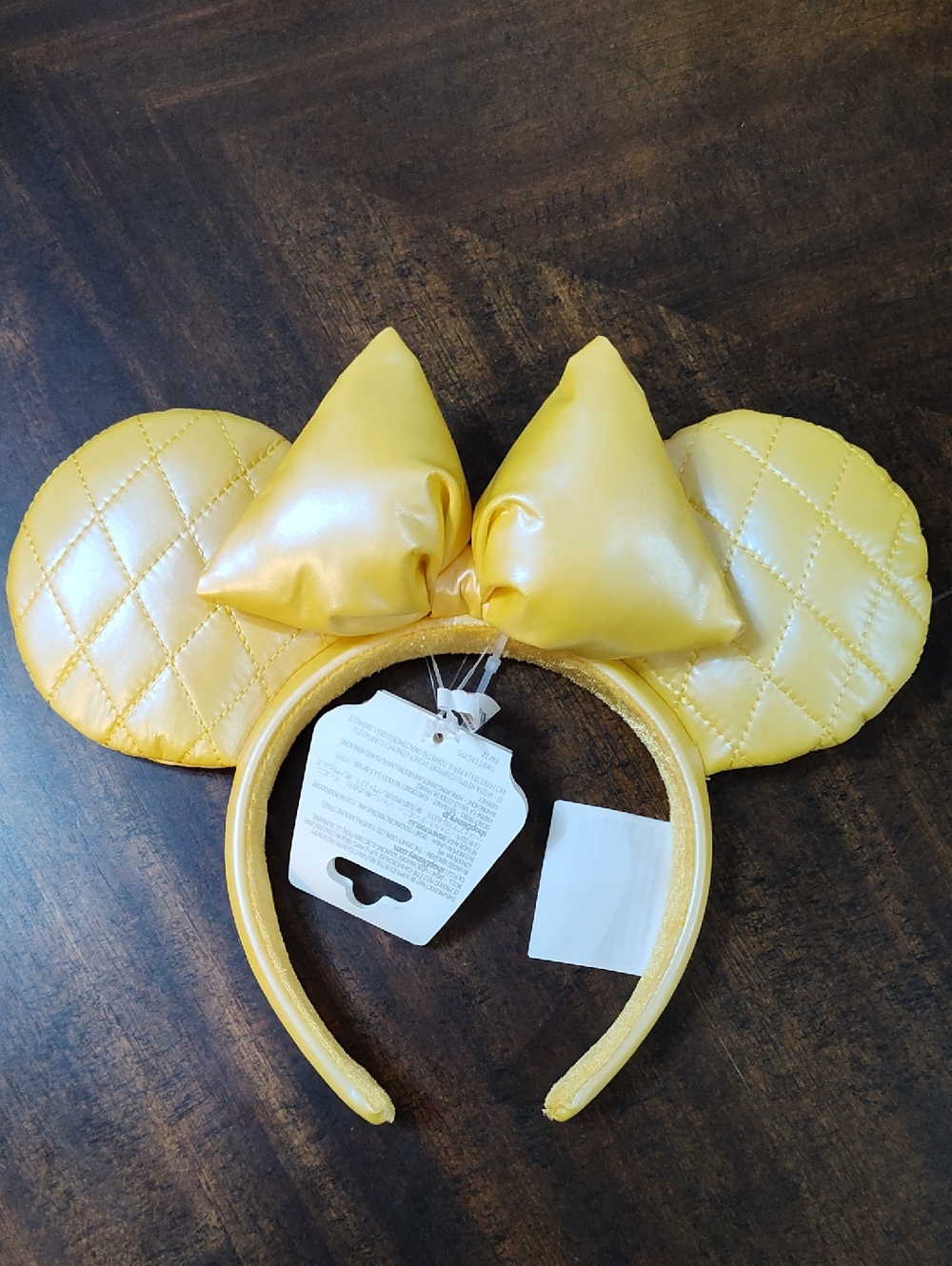 Disney Yellow Quilted Minnie-Style Headband with Bow